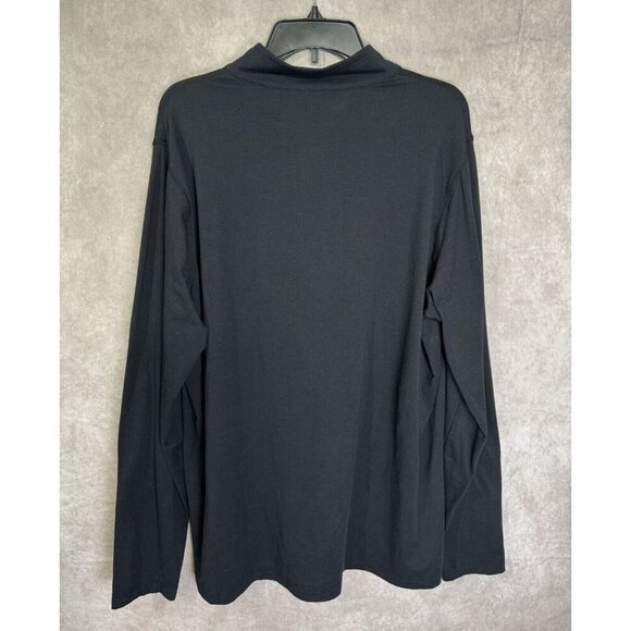 Travis Mathew 1/4 Zip Pullover Mens XL Black Stripe Mock Neck Stretch Activewear - Picture 2 of 6